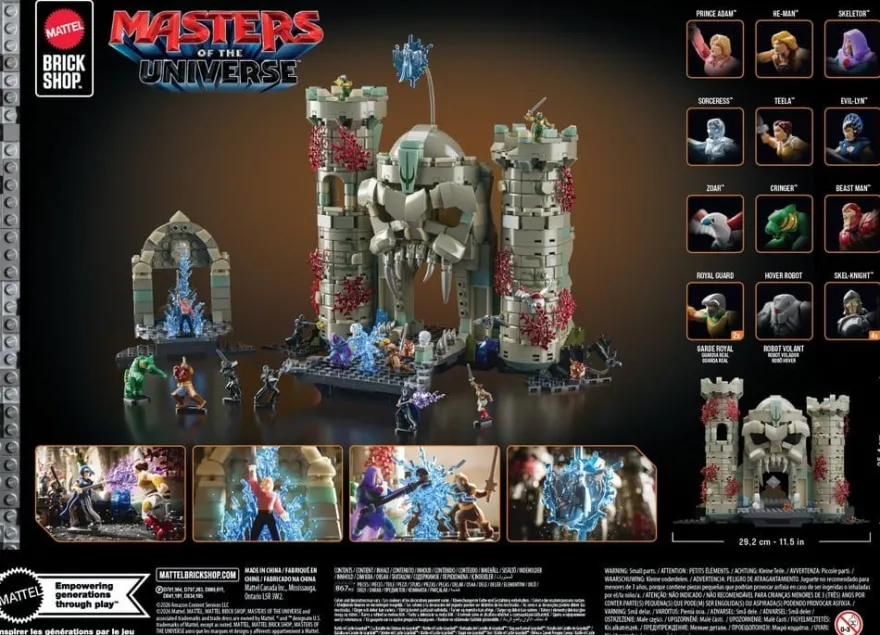 Masters of the Universe Mattel Brick Shop Bauset Castle Grayskull