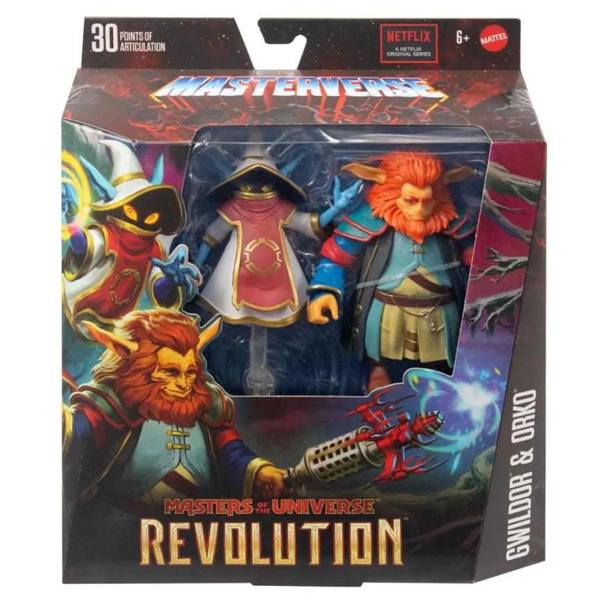 Masters of the Universe: Revolution Masterverse Actionfiguren 2er-Pack Gwildor & Orko 13 cm