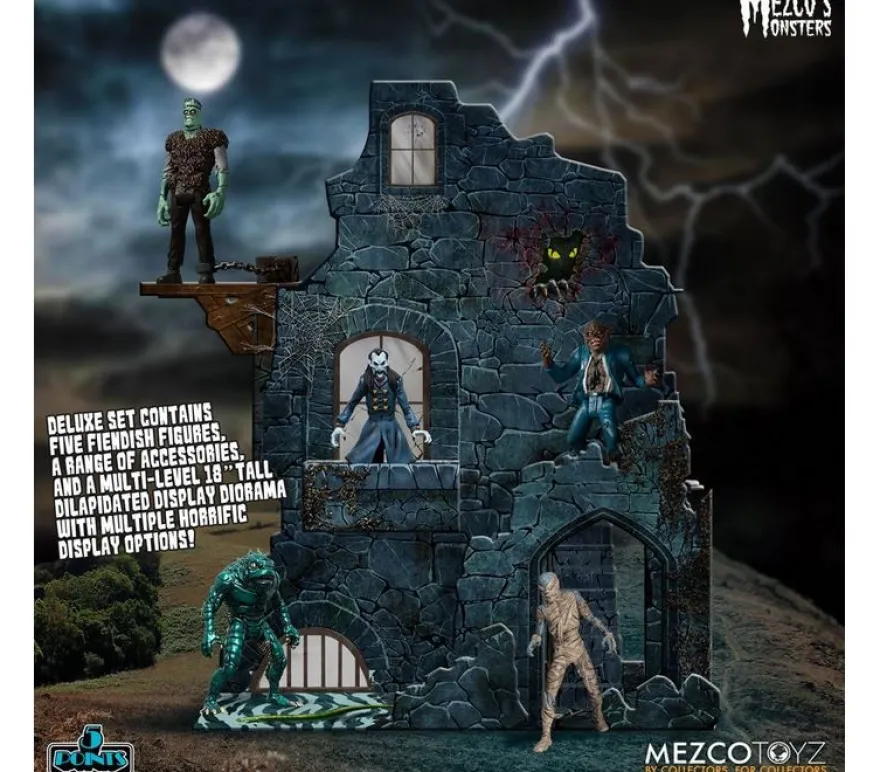 Mezco's Monsters '5 Points' Actionfiguren Tower of Fear Deluxe Box-Set