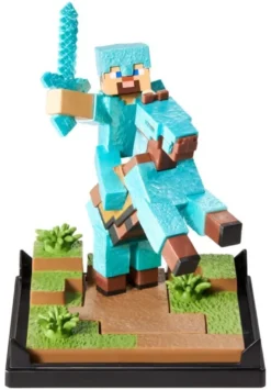 Minecraft Figur Diorama Diamond Armor Steve und Pferd 18 cm