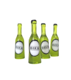 Miniatur Bierflaschen - 3 cm - 4 Stück