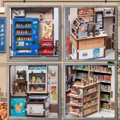 Miniature House Model Kit Beika-cho Convenience Store 22 x 15 cm