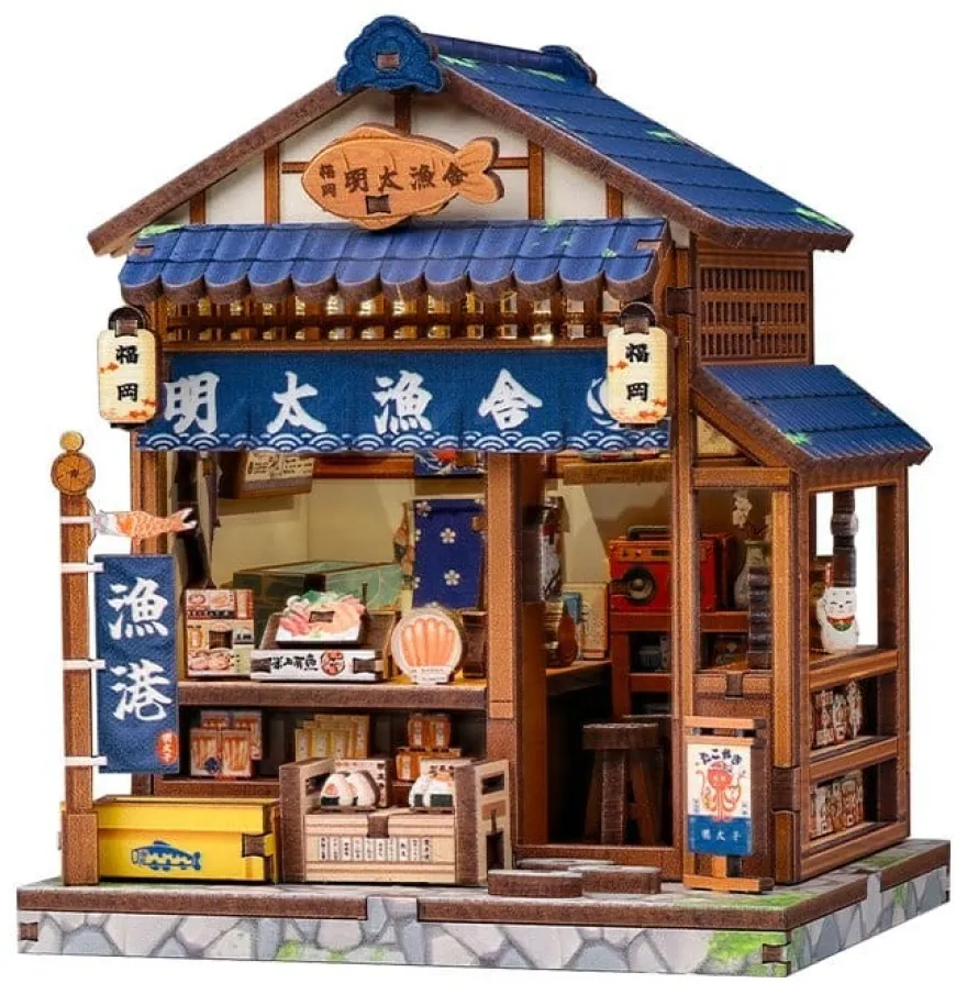 Miniature House Model Kit Fukuoka Mentaiko Kitchen 11 x 9 cm