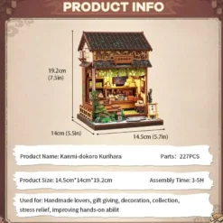 Miniature House Model Kit Kanmi-dokoro Kurihara 19 x 15 cm