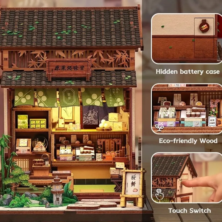 Miniature House Model Kit Kanmi-dokoro Kurihara 19 x 15 cm