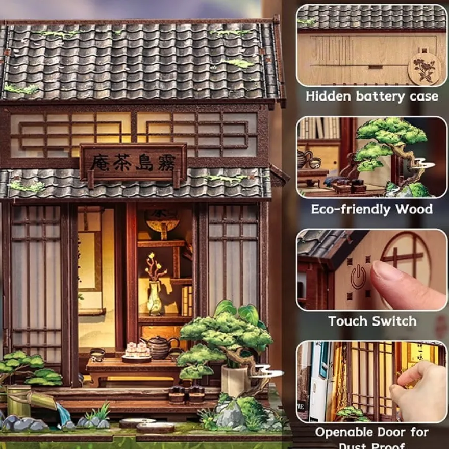 Miniature House Model Kit Kirishima Cha-an 19 x 14 cm