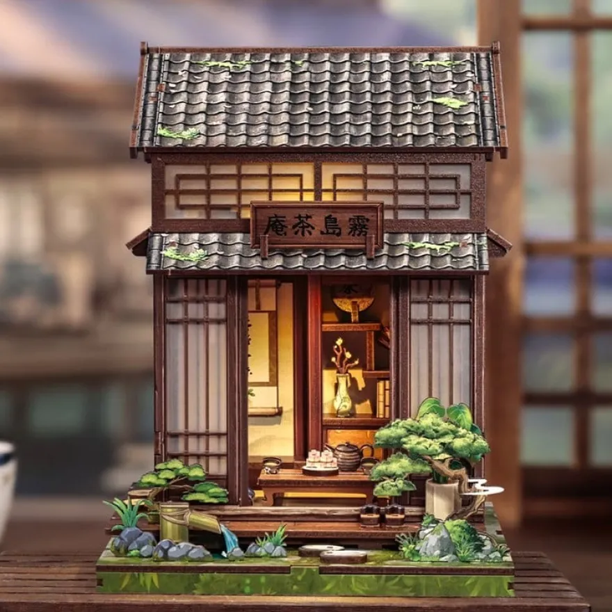 Miniature House Model Kit Kirishima Cha-an 19 x 14 cm