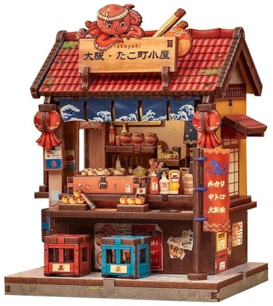 Miniature House Model Kit Osaka Takoyaki 12 x 9 cm