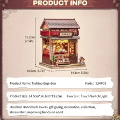Miniature House Model Kit Tsukino Eogi-dou 19 x 14 cm