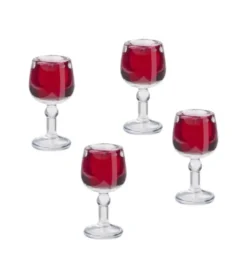 Miniatur Weingläser - 2 cm - 4 Stück