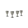 Miniatur Weingläser - silber - 4 Stück