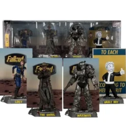 Movie Maniacs Fallout Lucy, Maximus, The Ghoul, and Vault Boy Posed Figure 4-Pack