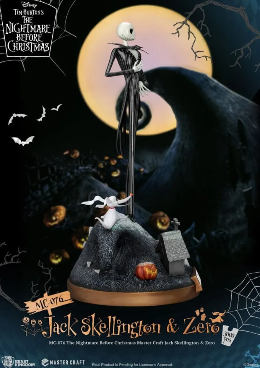 Nightmare before Christmas Master Craft Statue Jack Skellington & Zero 39 cm
