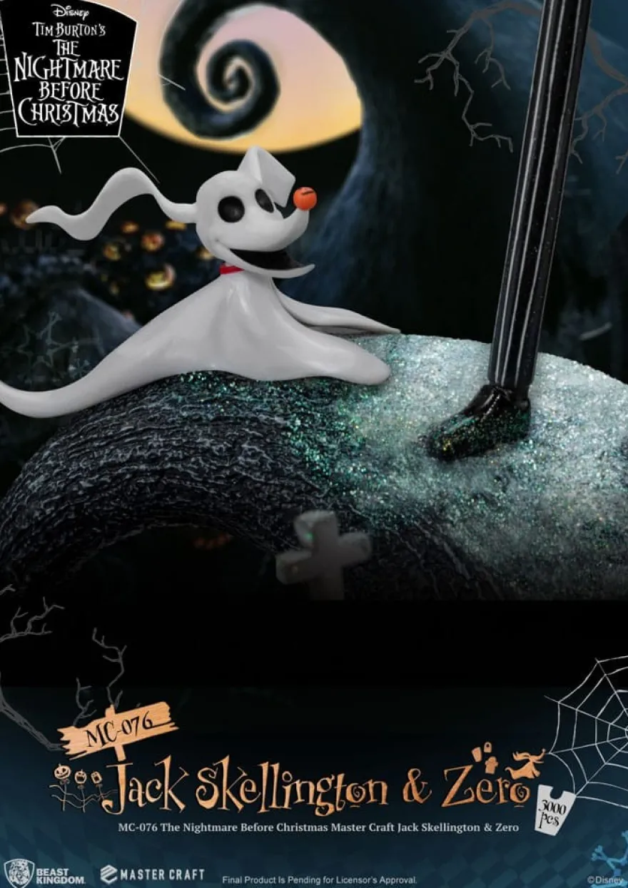 Nightmare before Christmas Master Craft Statue Jack Skellington & Zero 39 cm