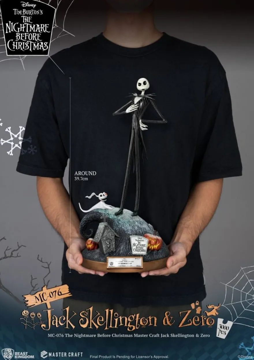 Nightmare before Christmas Master Craft Statue Jack Skellington & Zero 39 cm