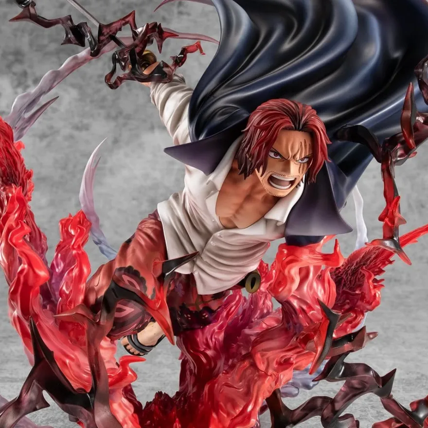 One Piece P.O.P SA-MAXIMUM PVC Statue Leader of Red Hair Pirates Red-Haired Shanks Kamusari 25 cm