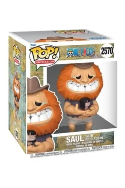 One Piece Super Sized POP! Animation Vinyl Figur Saul w/ Nico Robin 15 cm