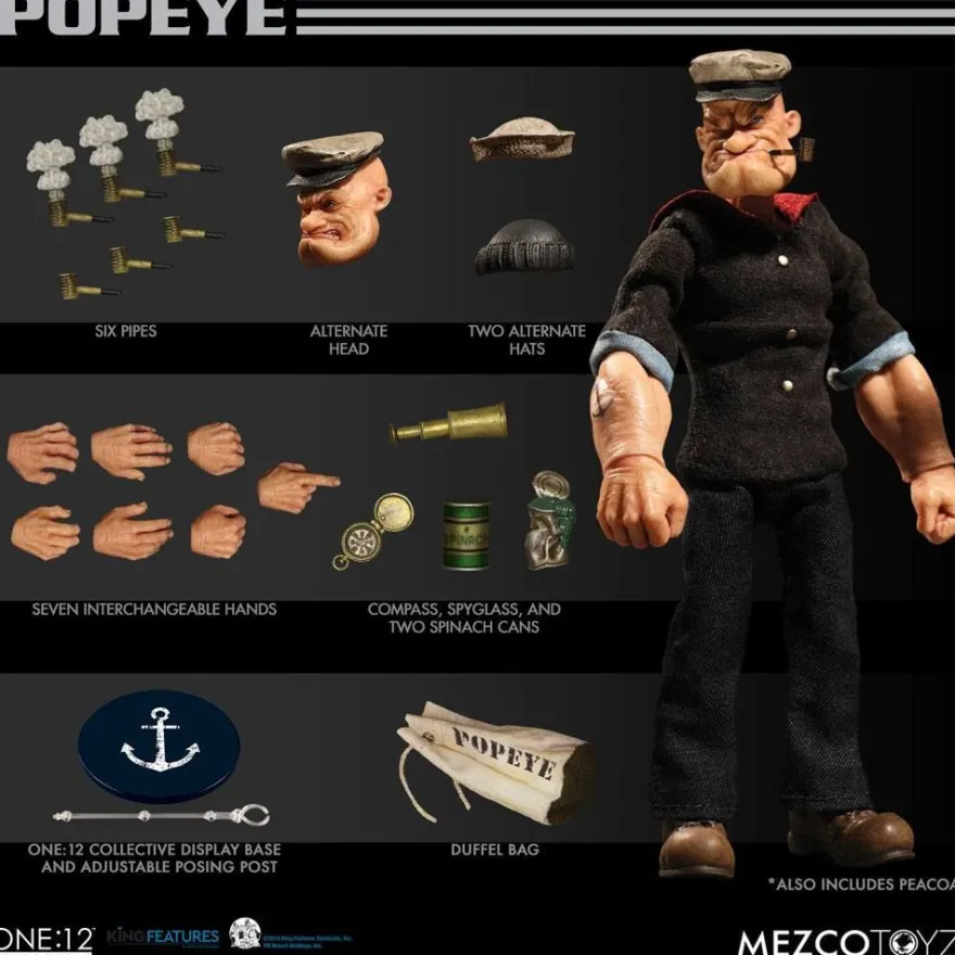 Popeye Actionfigur 1:12 Popeye 14 cm