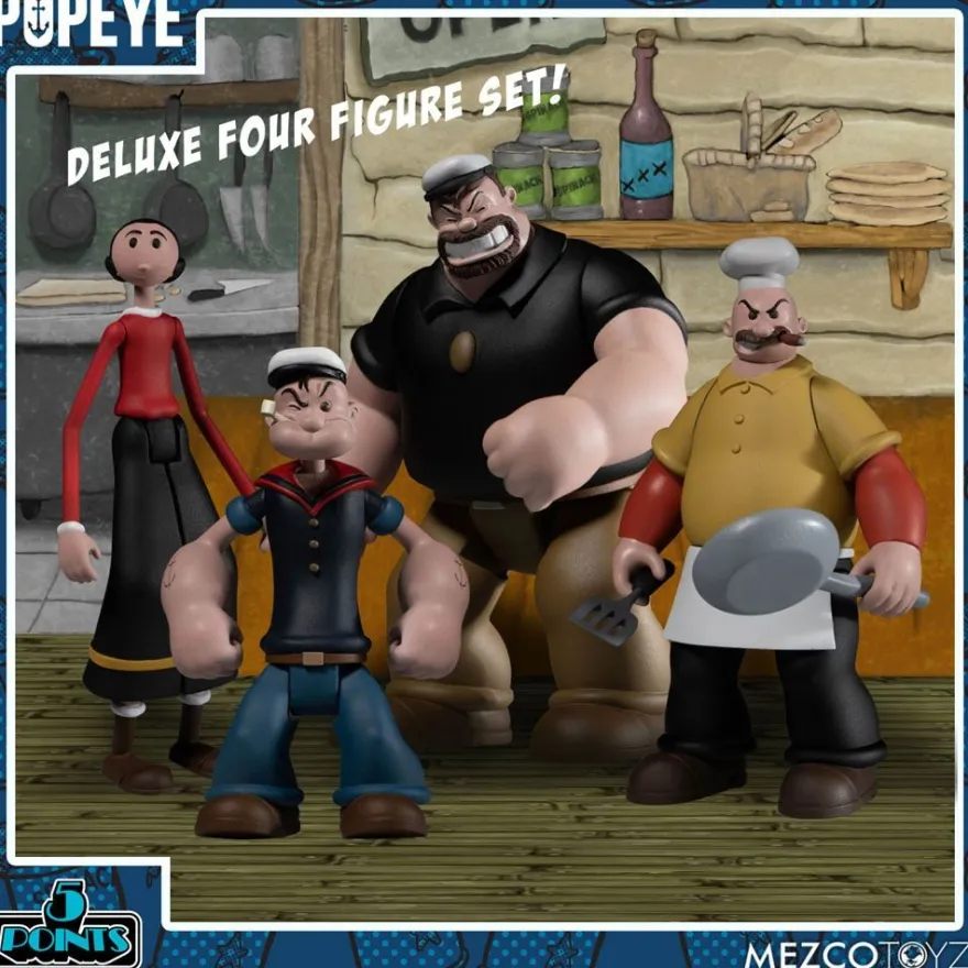 Popeye '5 Points' Actionfiguren Deluxe Box-Set