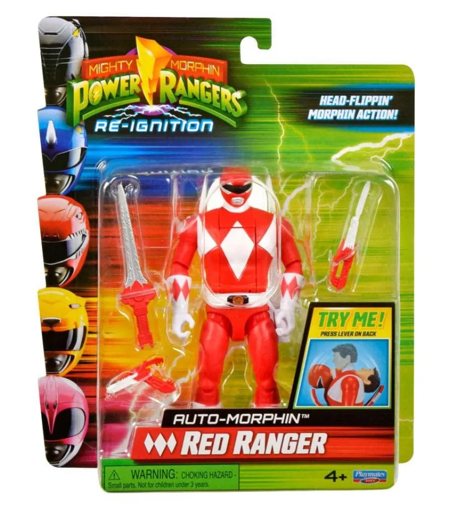 Power Rangers Actionfigur Auto-Morphin Red Ranger 12 cm
