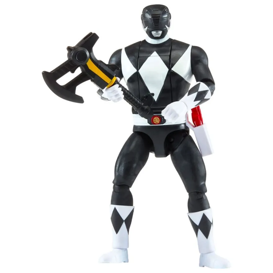 Power Rangers Actionfigur Auto-Morphin Black Ranger 12 cm