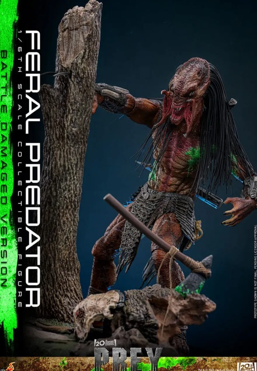Prey Actionfigur 1/6 Feral Predator (Battle Damaged Version) 37 cm