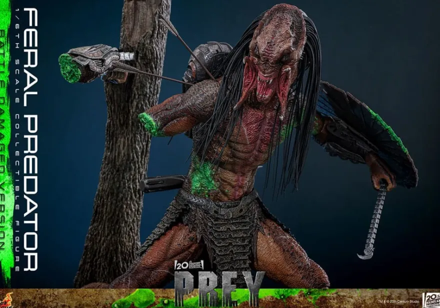Prey Actionfigur 1/6 Feral Predator (Battle Damaged Version) 37 cm