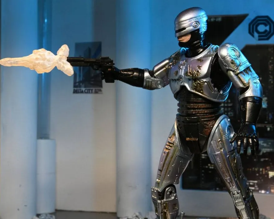 RoboCop Actionfigur Ultimate Battle Damaged RoboCop with Chair