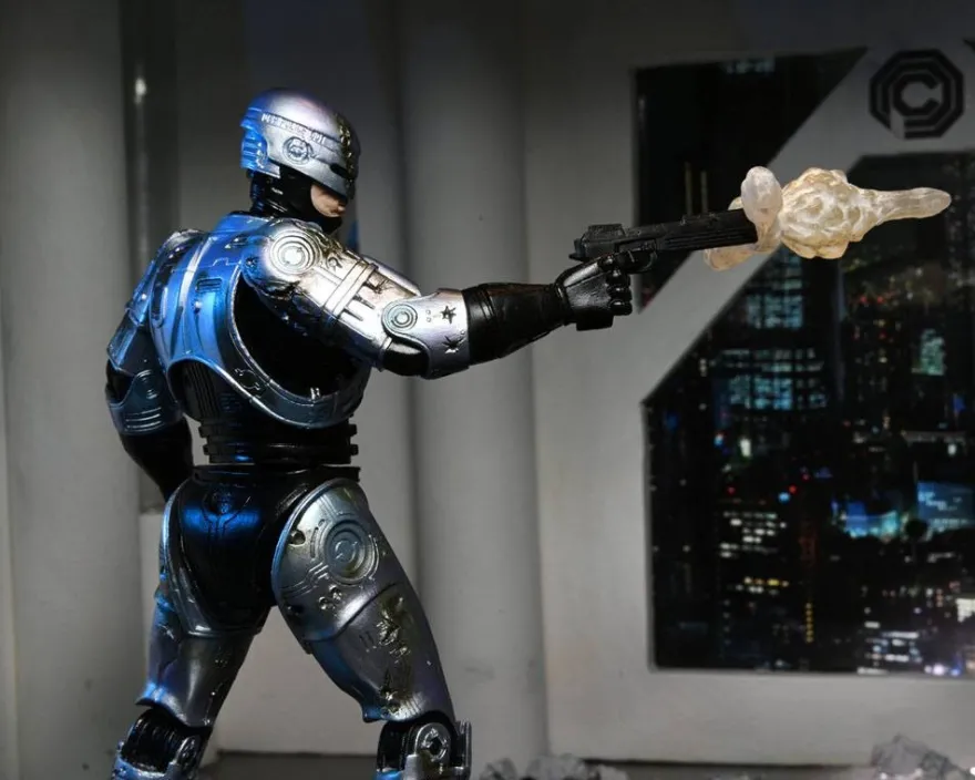 RoboCop Actionfigur Ultimate Battle Damaged RoboCop with Chair