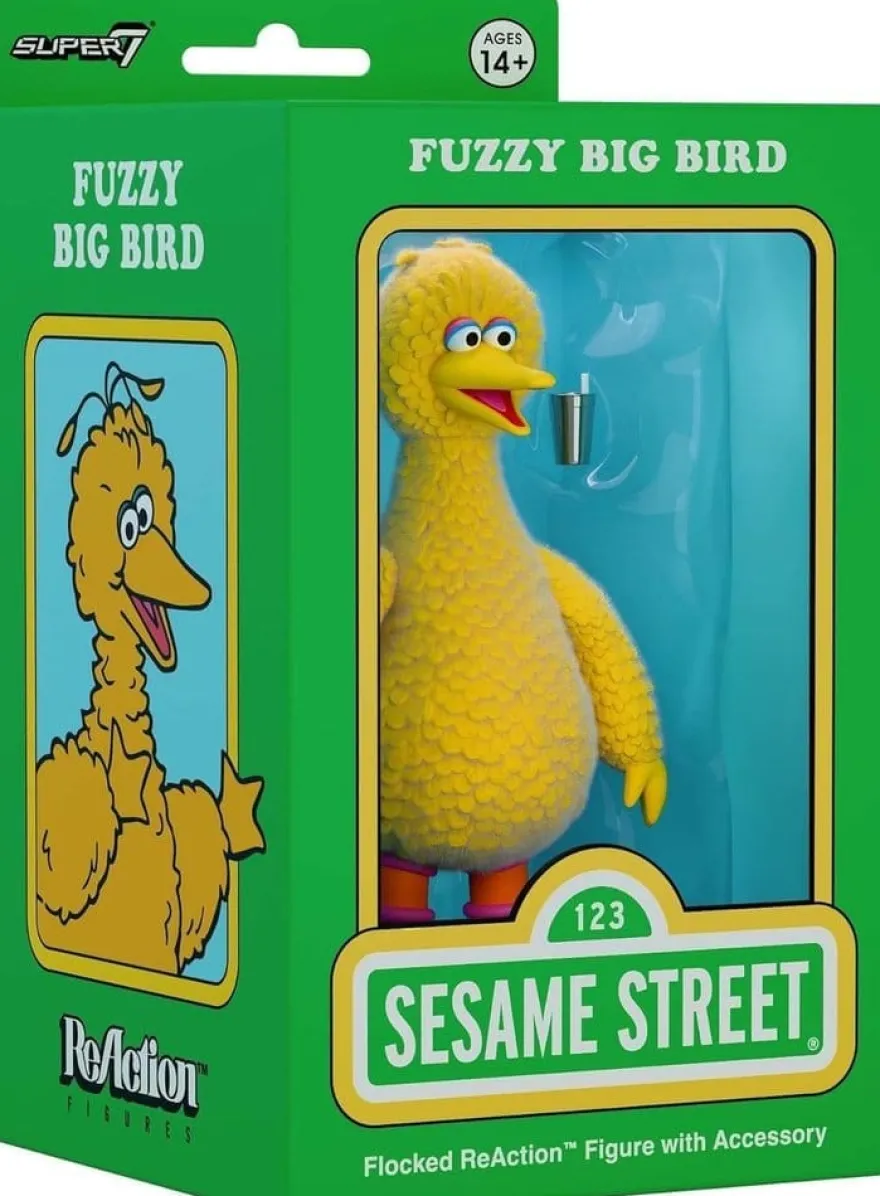 Sesamstraße ReAction Actionfigur Big Bird (Flocked)