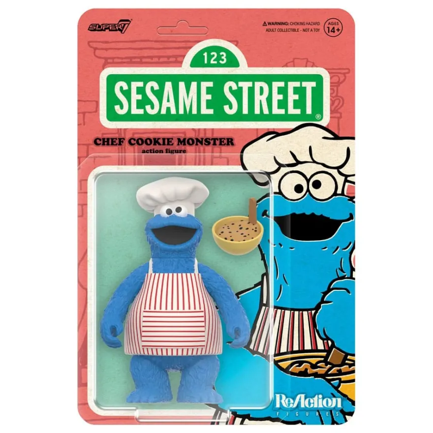 Sesamstraße ReAction Actionfigur Wave 04 Chef Cookie Monster 10 cm