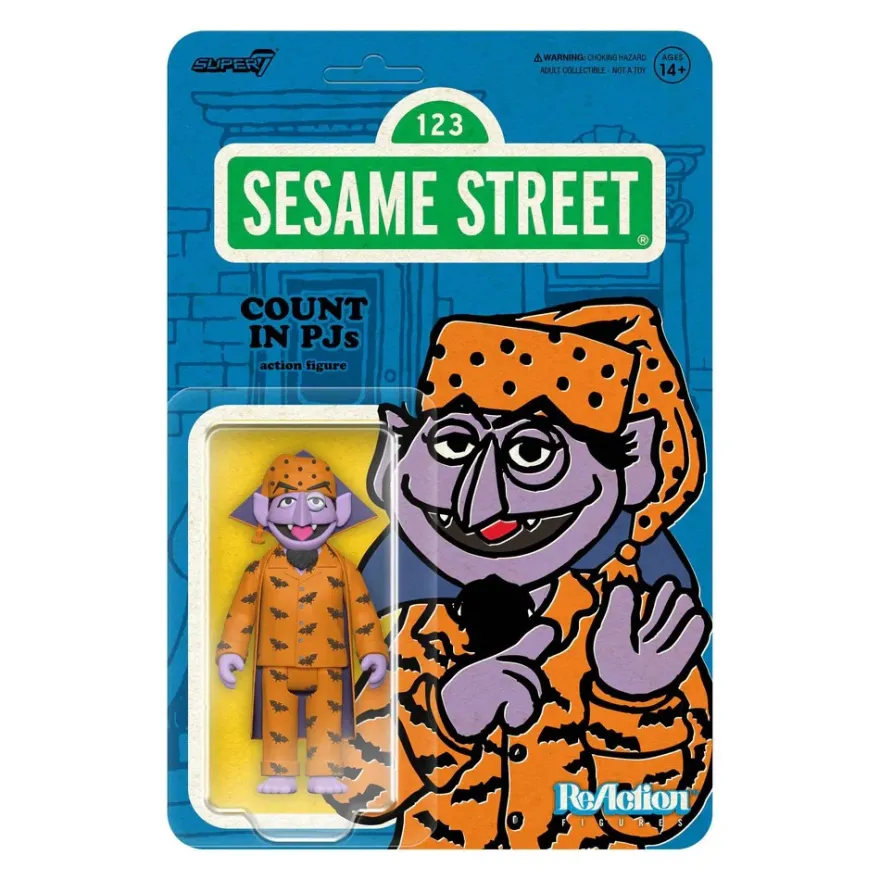 Sesamstraße ReAction Actionfigur Wave 6 Count Von Count (PJs)