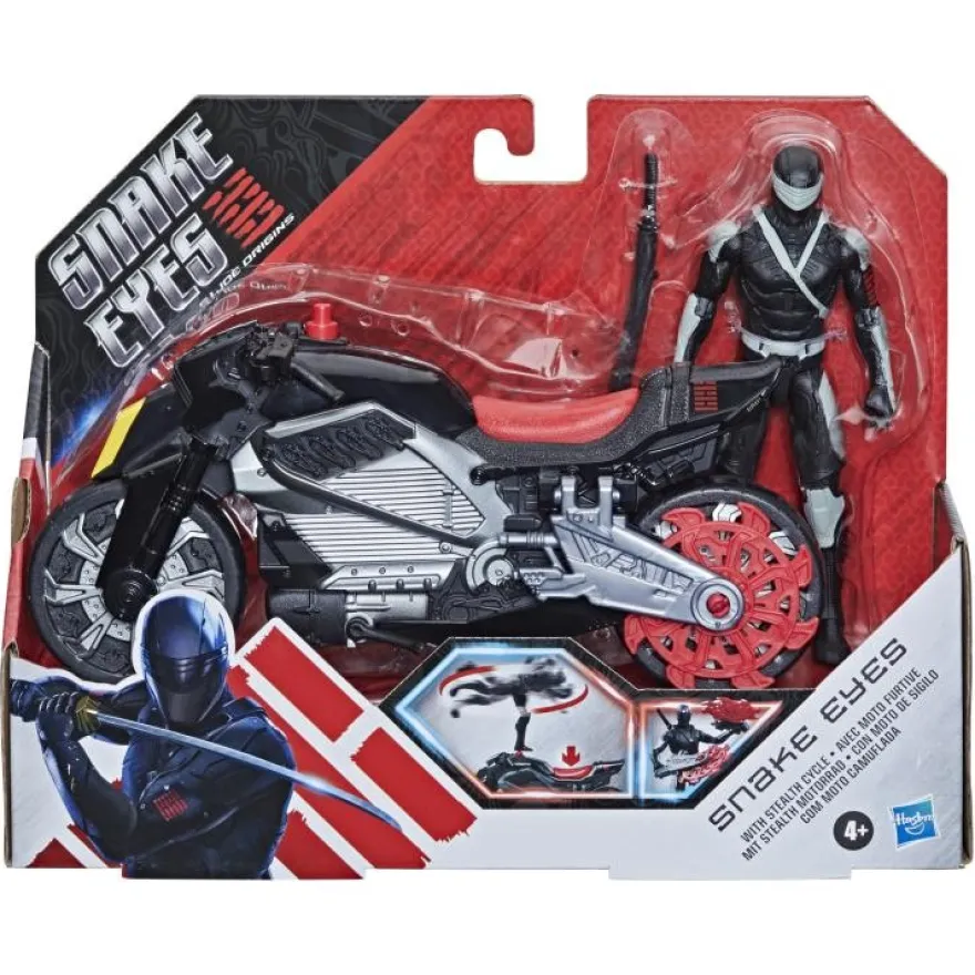 Snake Eyes - G.I. Joe Origins Fahrzeug-Set 15 cm Snake Eyes with Stealth Cycle