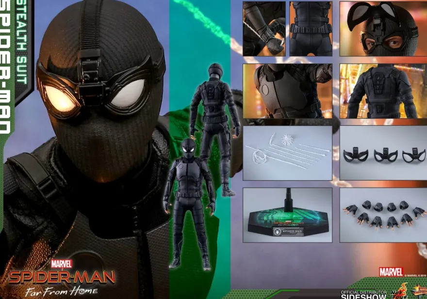 Spider-Man Far From Home Movie Masterpiece Actionfigur 1/6 Spider-Man (Stealth Suit)