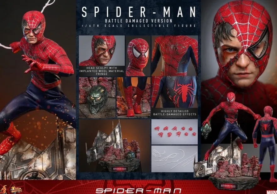 Spider-Man Movie Masterpiece Actionfigur 1/6 Spider-Man (Battle Damaged Version) 30 cm