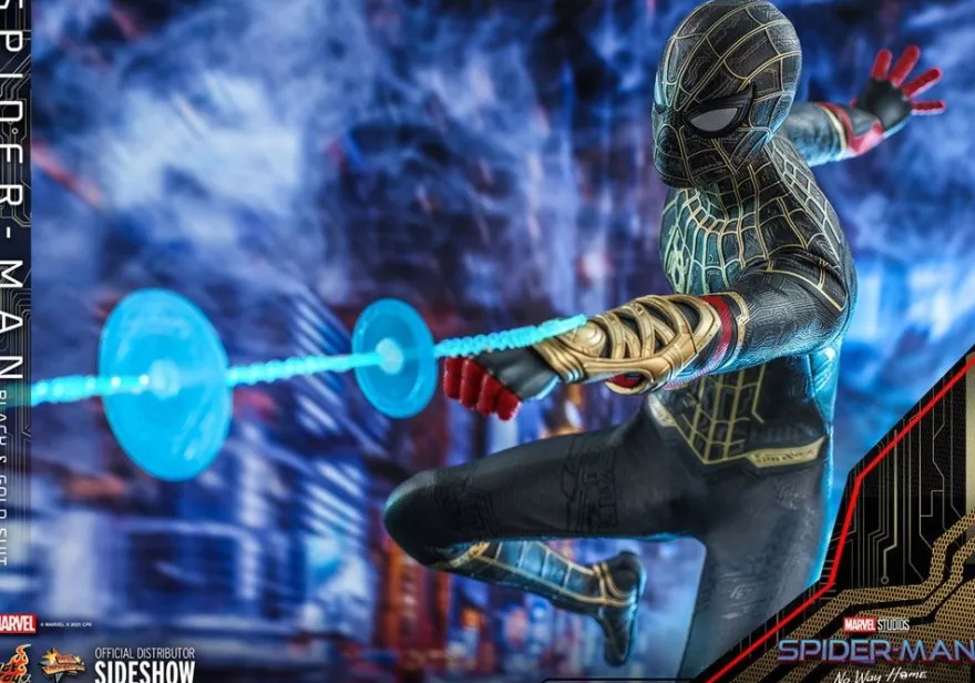 Spider-Man No Way Home Movie Masterpiece Actionfigur 1/6 Spider-Man (Black & Gold Suit)