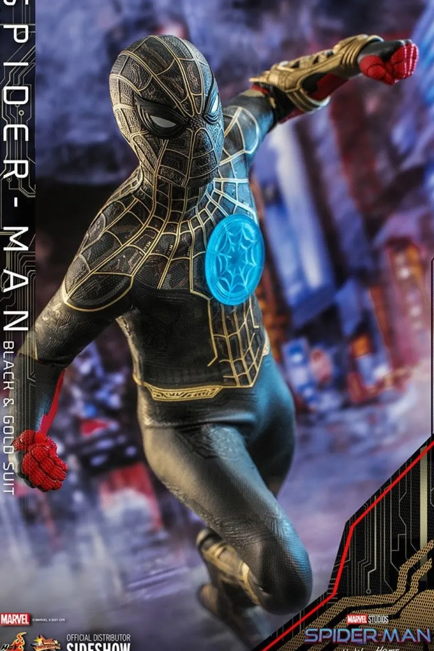 Spider-Man No Way Home Movie Masterpiece Actionfigur 1/6 Spider-Man (Black & Gold Suit)