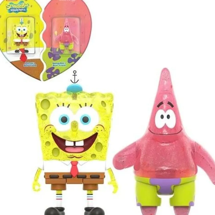 Spongebob ReAction Actionfiguren 2-Pack SquarePants and Patrick Star (Glitter) SDCC Exclusive