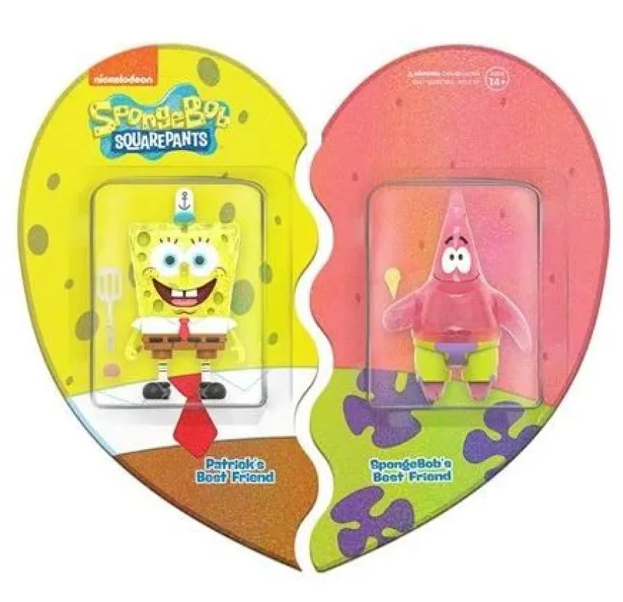 Spongebob ReAction Actionfiguren 2-Pack SquarePants and Patrick Star (Glitter) SDCC Exclusive