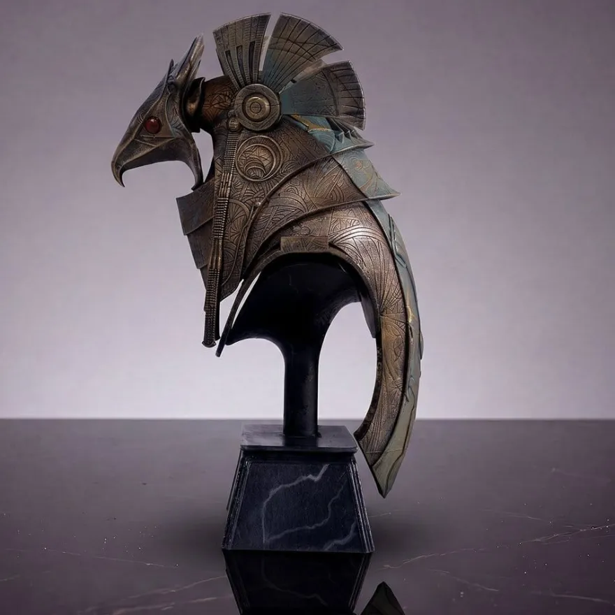 Stargate Desktop Replica Helm-Replik Horus Guard Helmet 15 cm
