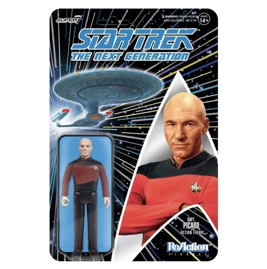 Star Trek Next Generation ReAction Actionfigur Captain Picard