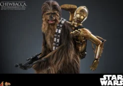 Star Wars Episode V Movie Masterpiece Actionfigur 1/6 Chewbacca with Disassembled C-3PO 36 cm