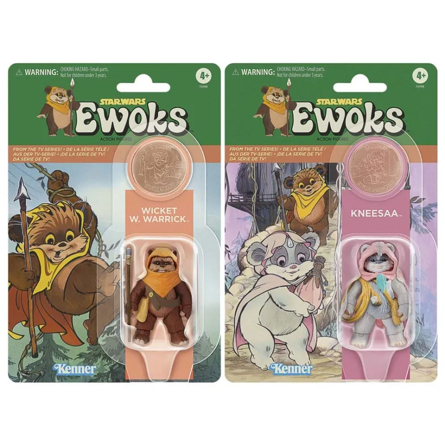 Star Wars: Ewoks Vintage Collection Actionfiguren Wicket W Warrick & Kneesaa 9,5 cm