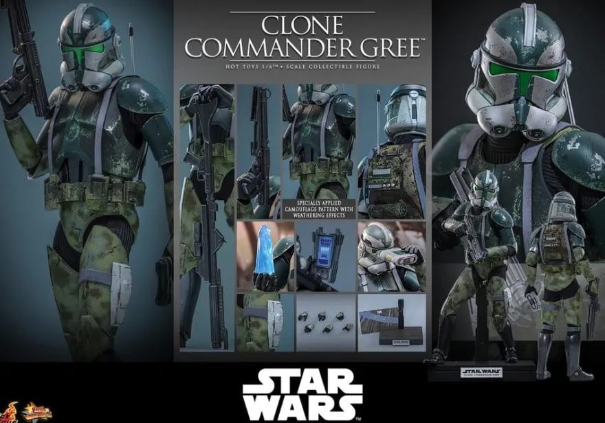 Star Wars Movie Masterpiece Actionfigur 1/6 Clone Commander Gree 30 cm