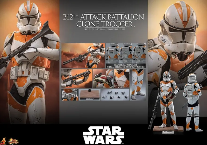 Star Wars: The Clone Wars Actionfigur 1/6 212th Attack Battalion Clone Trooper 30 cm