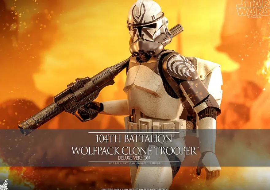Star Wars The Clone Wars Actionfigur 1/6 104th Battalion Wolfpack Clone Trooper Deluxe Version 30 cm