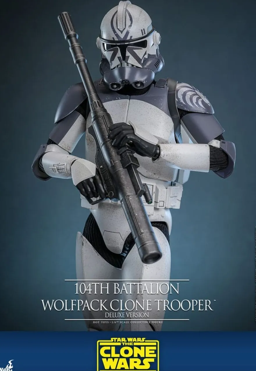 Star Wars The Clone Wars Actionfigur 1/6 104th Battalion Wolfpack Clone Trooper Deluxe Version 30 cm