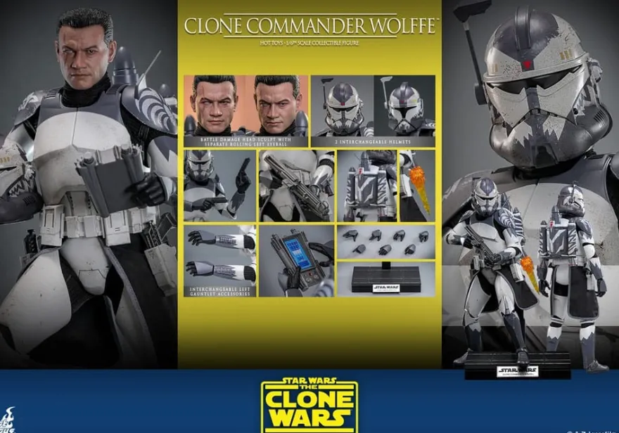 Star Wars: The Clone Wars Actionfigur 1/6 Clone Commander Wolffe 30 cm