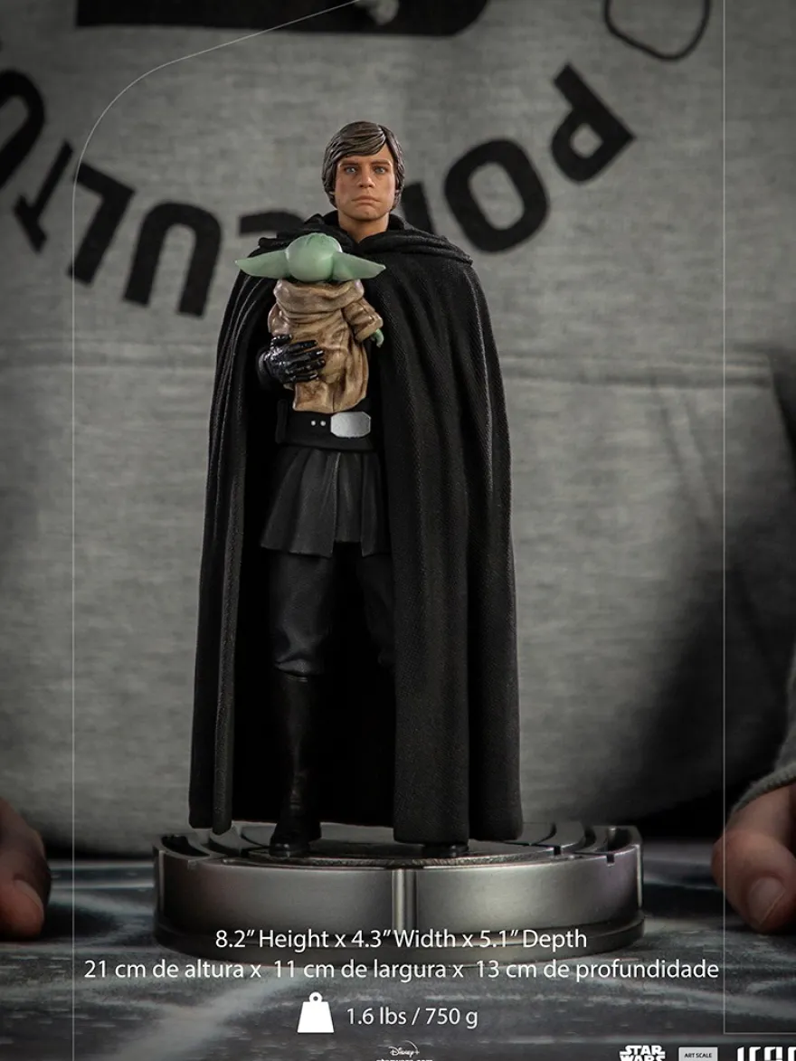 Star Wars The Mandalorian Art Scale Statue 1/10 Luke Skywalker & Grogu