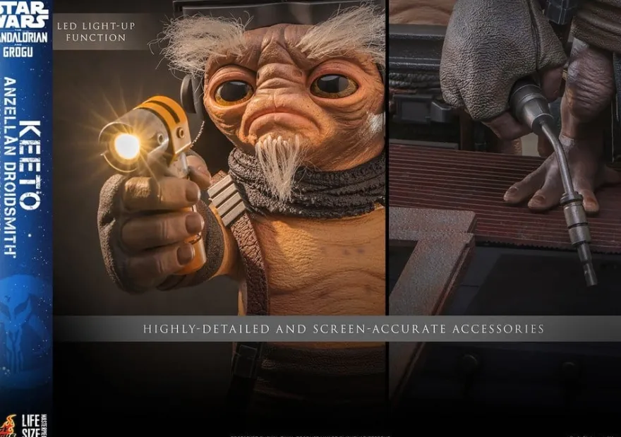 Star Wars: The Mandalorian & Grogu Life-Size Masterpiece Lebensgroße Figur Keeto Anzellan Droidsmith